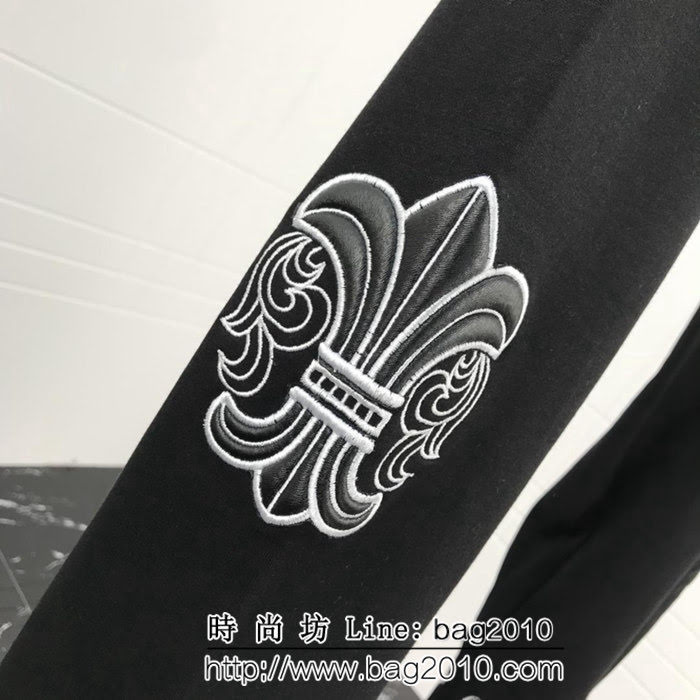 Chrome hearts 克羅心 19FW早春新款 側邊黑白撞色 男款衛褲 ydi2110